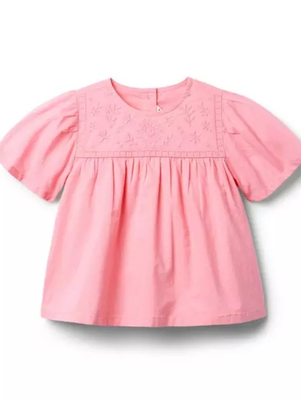 Janie and Jack Girls Sz 12 Embroidered Floral Top in Spring Pink